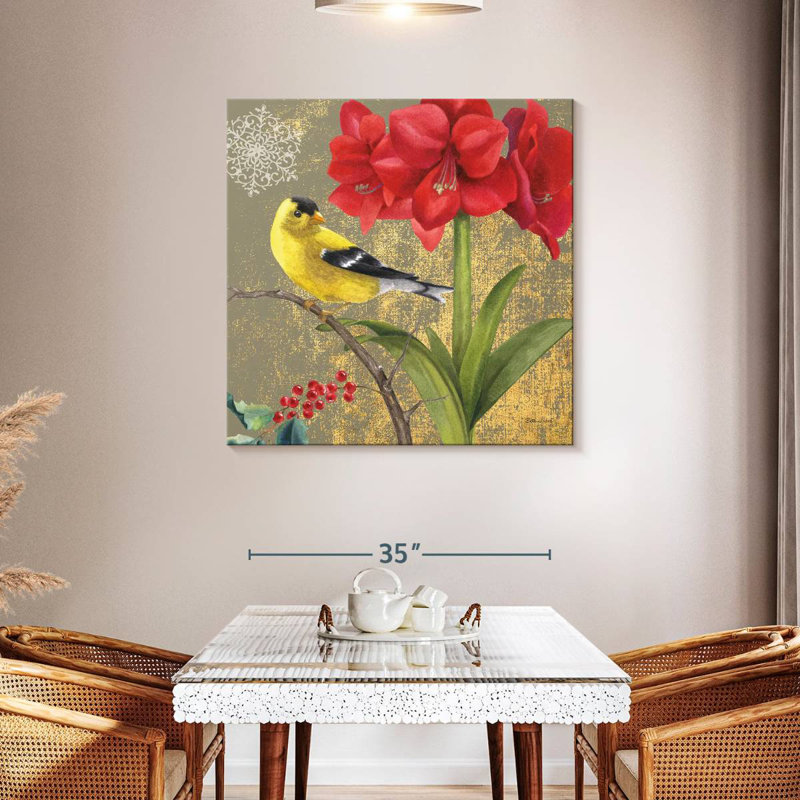 Crowle Winter Birds Goldfinch, 39" H x 39" W