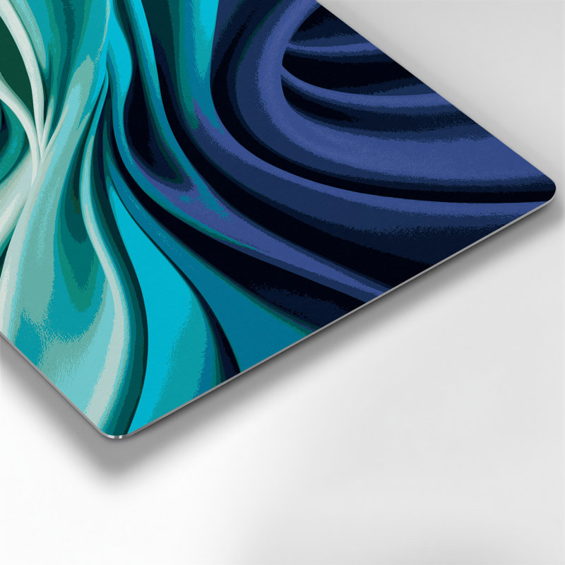 Gradient abstrait 44, art mural en métal vert, H 12 po x l 18 po