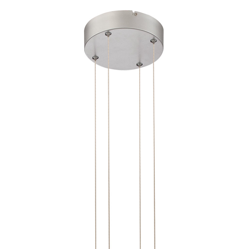 Luminaire suspendu géométrique à del unique/à 1 lumière Middleham, Argent