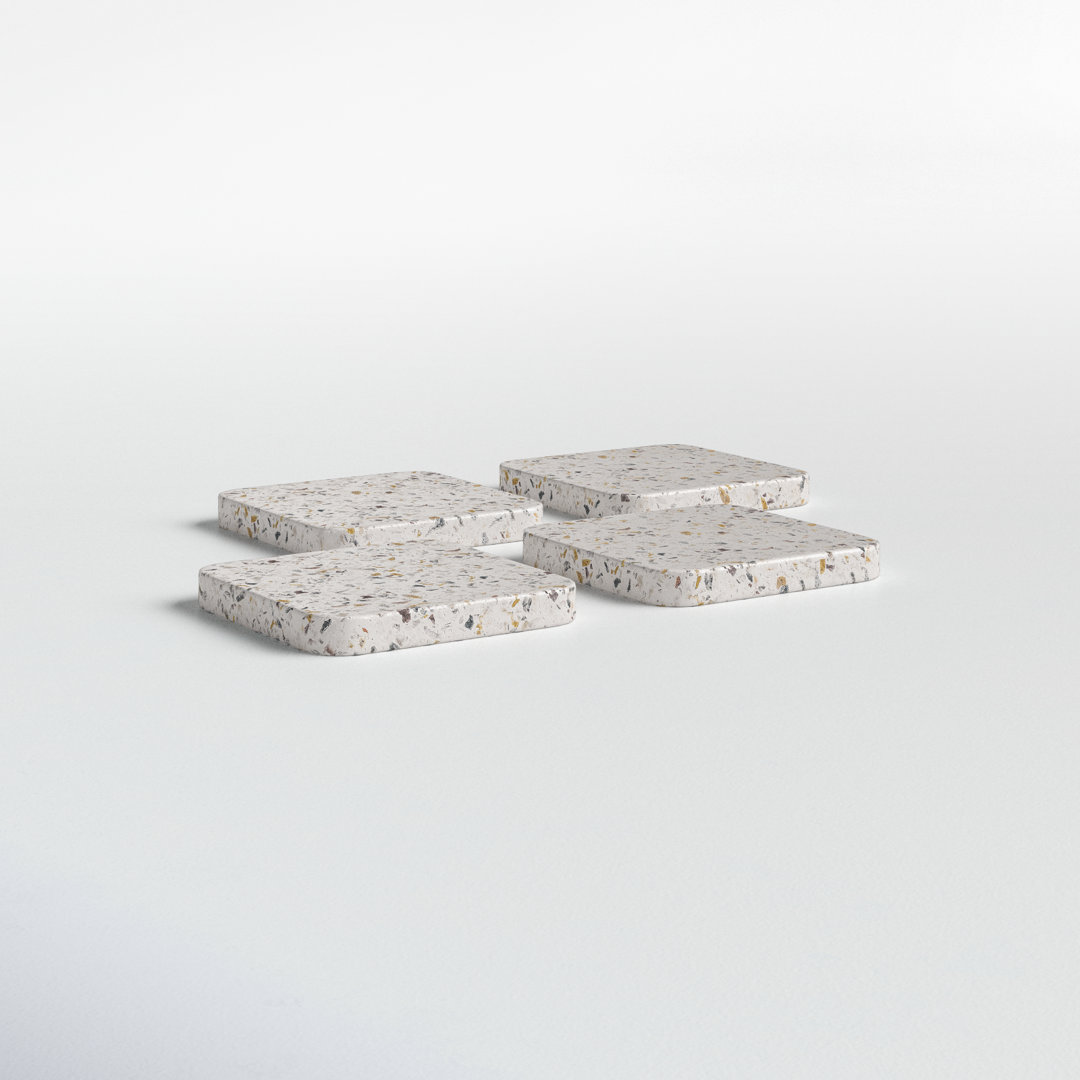 Germain Square 4 Piece Coaster Set (Set of 4) AllModern