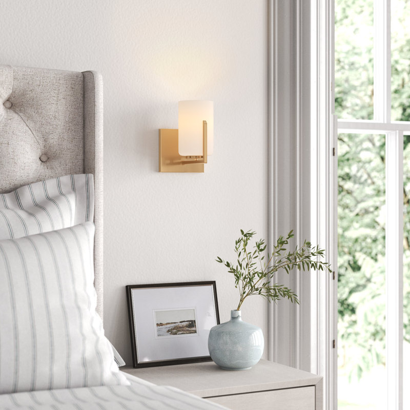 Rowanne Steel Armed Sconce, Satin Brass