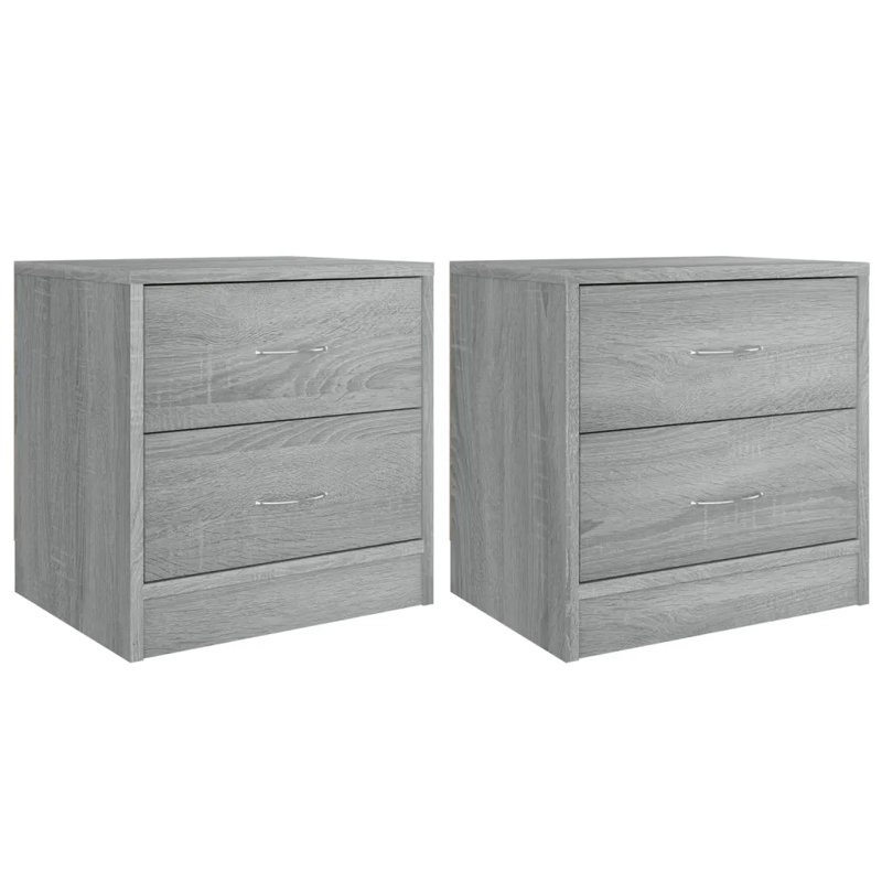 Jasem 40cm W Manufactured Wood Bedside Table, Grey Sonoma