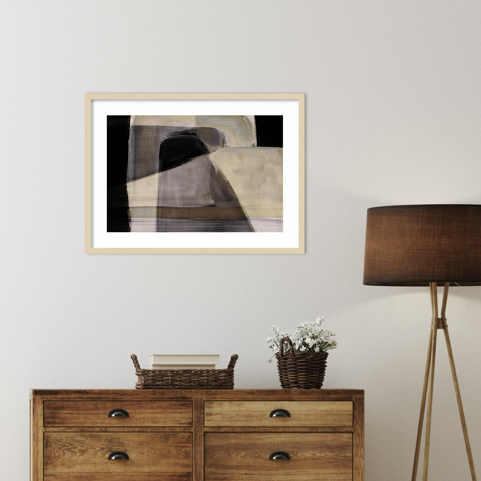Cleve "Moods" Print by Dan Hobday, Brown, 24" H x 33" W
