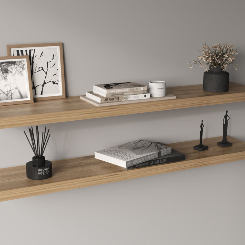 Ensemble de 2 tablettes flottantes de 47 po Ecco, Crème, crème