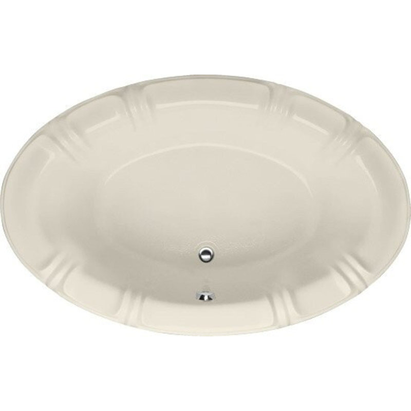 Designer Alyssa 66" x 42" Drop in Soaking Bathtub, Biscuit, White