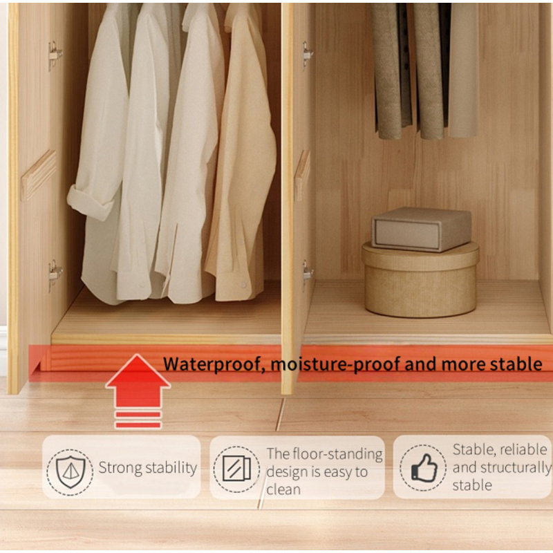 Simple Wooden Colour Wardrobe, H 79 po x l 24 po x P 24 po