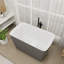 Baignoire de trempage autoportante moderne en acrylique 47 po x 27 po, surface antidérapante, conception compacte pour les petites salles de bain-83534717
