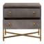 Table de chevet 2 tiroirs Mercato Shagreen-62159893