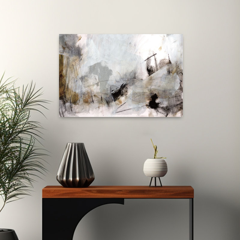 Art contemporain contemporain abstrait, H 16 po x l 24 po