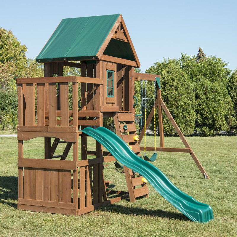 Swing-n-Slide Elkhorn Wooden Play Swing Set & Reviews | Wayfair