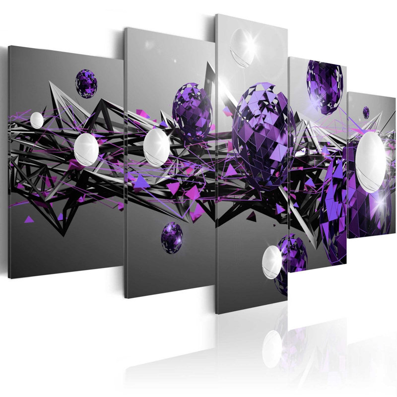 Système solaire mauve 5 pièces, H 40 po x l 80 po x P 0,7 po