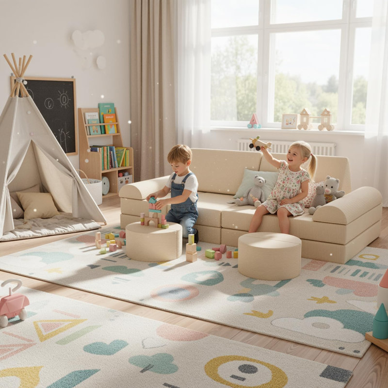 Children's Sofa / Sectional, Beige