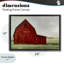 Cadre de grange flottant rouge patiné et Wise, design par Max Maxx-1874263691-1874263692