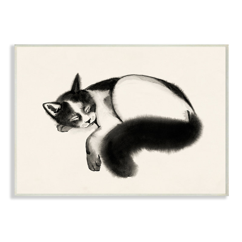 "AC-500" pour chat avec Grace Popp-impression, H 10 po x l 15 po x P 0,5 po, Plaque murale