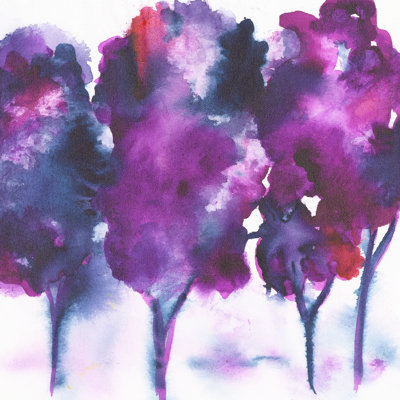 Aubergine Forest by Joyce Combs - Wrapped Canvas Print