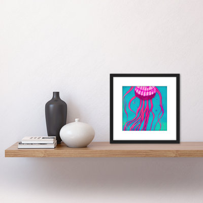 Purple Jellyfish Ocean Sea Watercolour - Single Picture Frame Painting