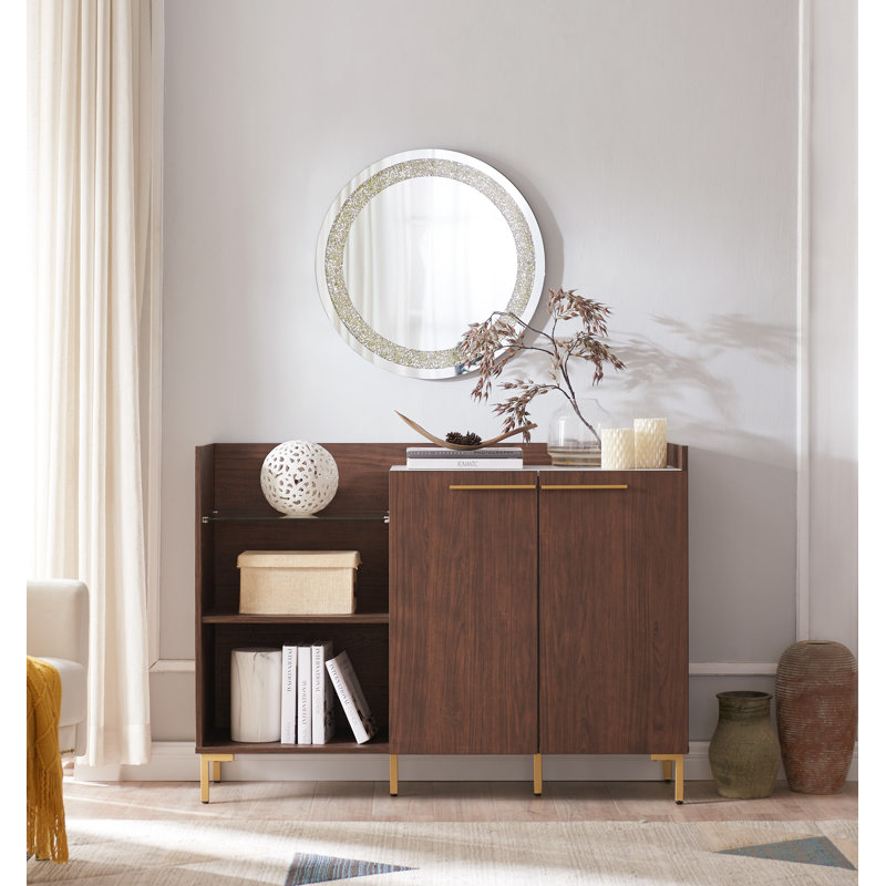 Console Lightfoot 47,72 po, Dessus noyer / base noyer