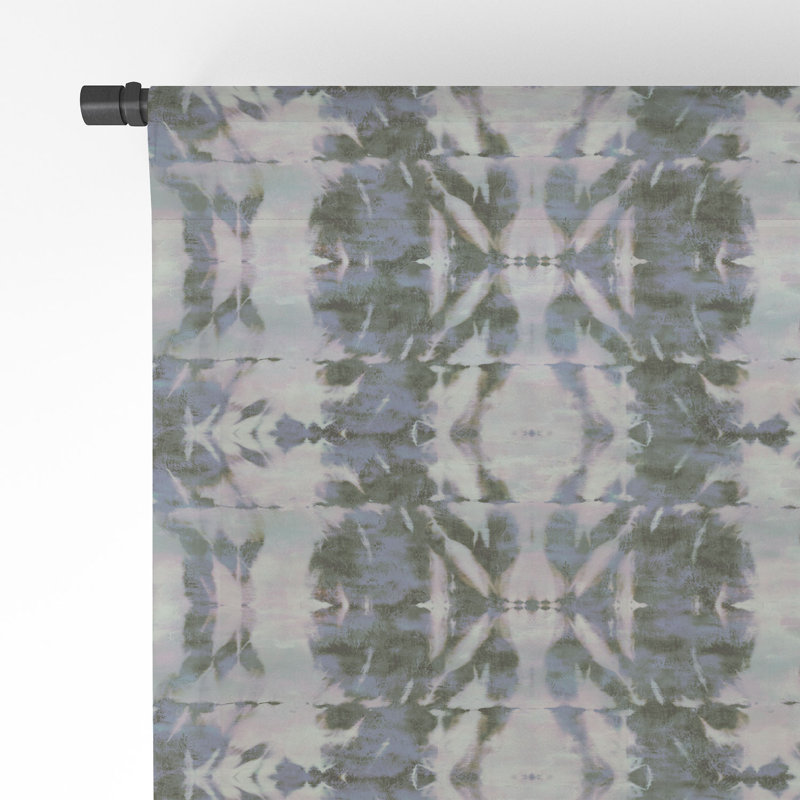 Schatzi Brown Quinn Tie Dye Gray 1pc Sheer Window Curtain Panel, 50" x 96"