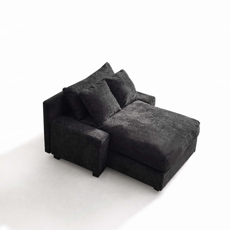 Canapé-lit en chenille luxueux pour des espaces de vie polyvalents avec une fabrication robuste