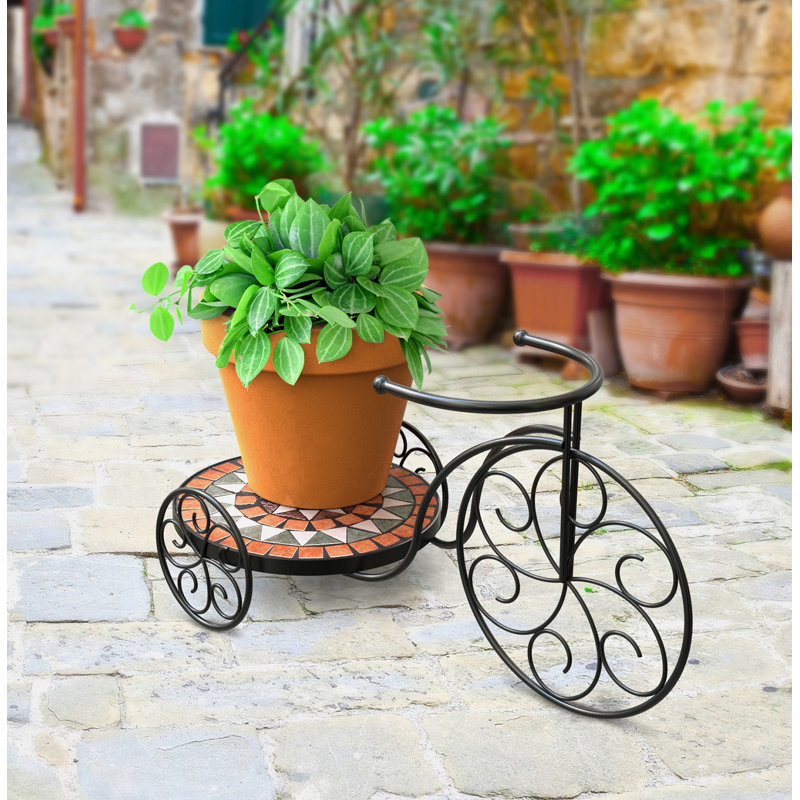 Eveland Metal Weather Resistant Pedestal Plant Stand