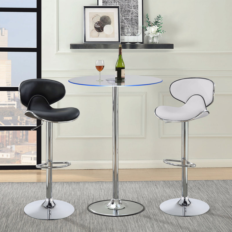 Ensemble de 2 chaises de salle à manger, tabouret de bar rembourré réglable