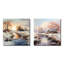 Farm and River Winter Scenery - Farmhouse Square-101882301-101882295