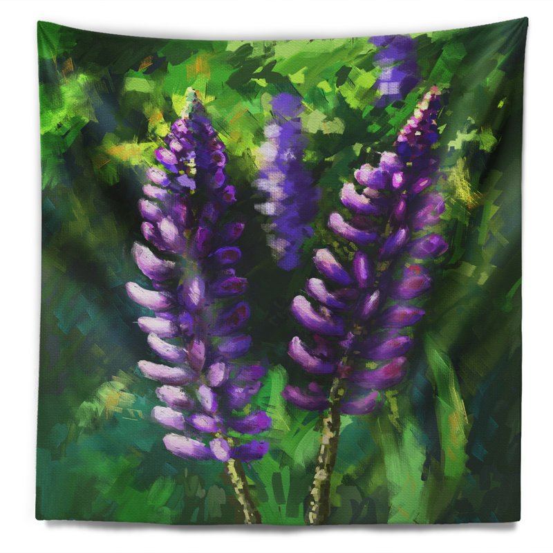Tapisserie de fleurs de lupin Floral, H 32 po x l 39 po