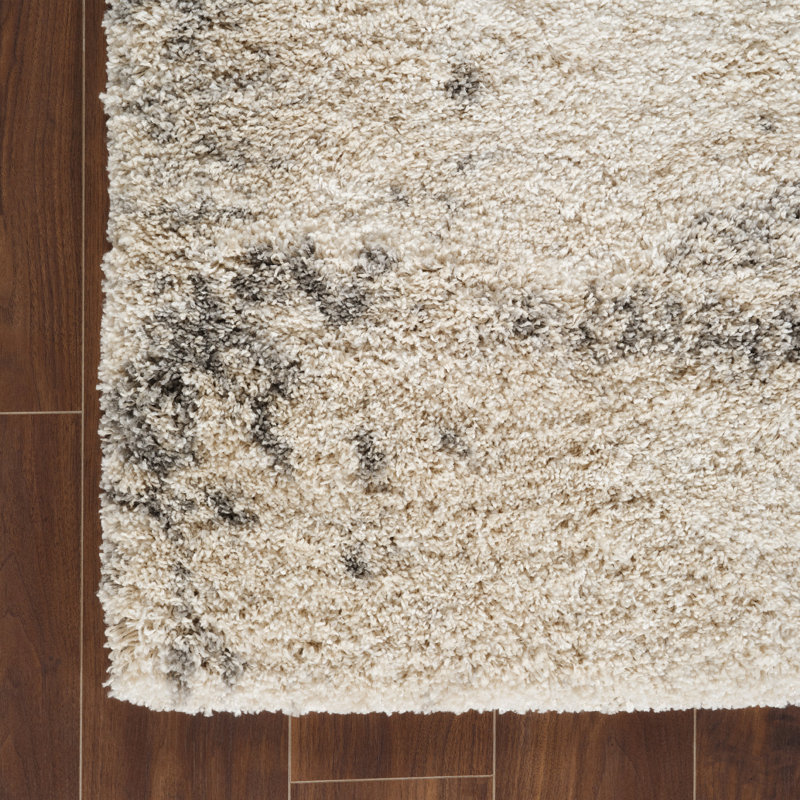 Shag Adrian Grey/Beige Rug, Runner 2'8" x 9'6"