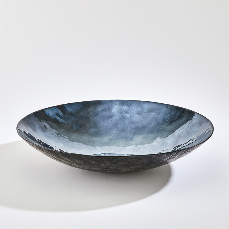 Obsidian Glass Abstract Charger