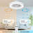 16'' Compact Bladless Ceiling Fans With Dimmable LED Lights And Remote Control, 3 Colors-1821439486