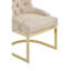 Carwell 48cm H Tufted Upholstered Metal Cantilever Chair-147557618-147557621