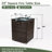 Quaint Propane Gas Fire Pit Table, 50000 BTU Square with Tile Tabletop & Wicker Base for Outdoor Patio-557572474-557572475