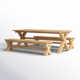Dalfon 87'' Rectangular 6 - Person Outdoor Dining Set