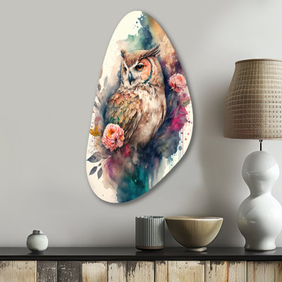 Hady - Owl Fall Shape Assymterical Metal Wall Art