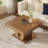31.5" Square Rustic Coffee Table with Natural Wood Grain: A Perfect Blend of Style and Stability-90767111