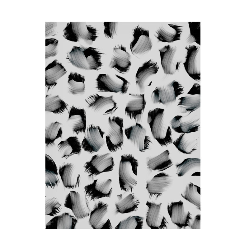 «Endrik Treechild Black and White Strokes», reproduction sur toile tendue, H 19 po x l 14 po x P 2 po