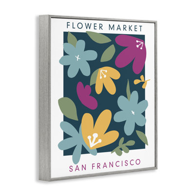 Giclée encadrée du marché aux fleurs fantaisiste, design par Anna Quach
