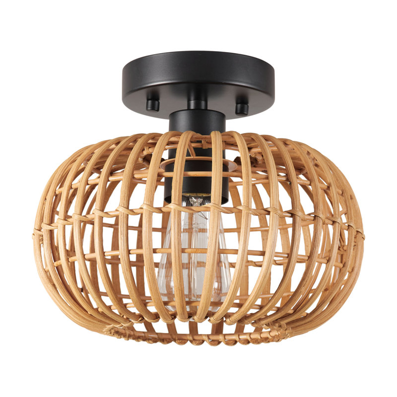 Jariel Rattan Flush Mount