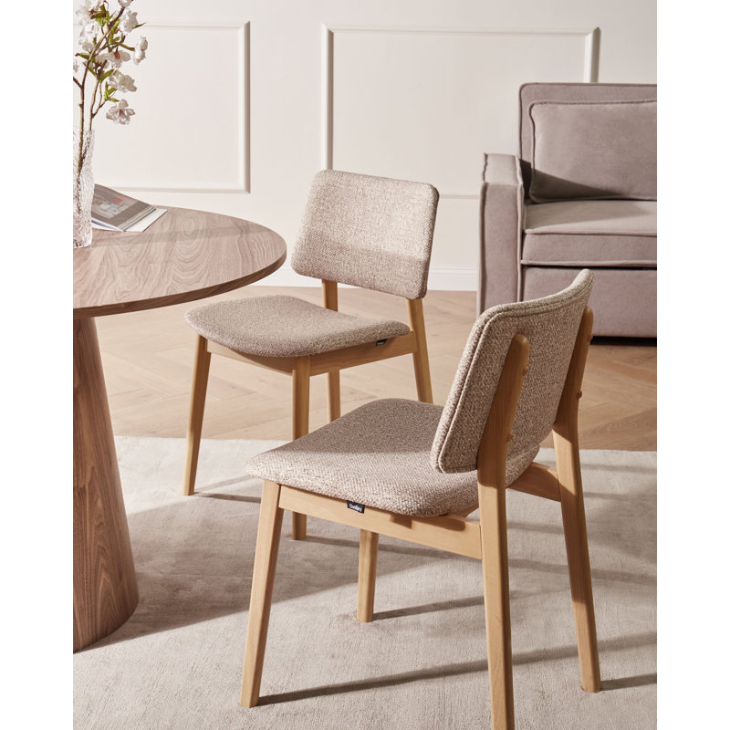45cm H Polyester Upholstered Side Chair,  Light Brown