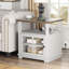 Table de bout haute de 24 po avec rangement et prises encastrées Cherelyn pour salon, table de chevet pour chambre à coucher, bureau-87705832-87714088