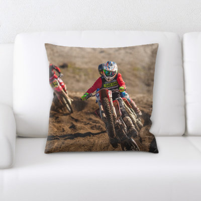 Dirt Bike Throw Pillow