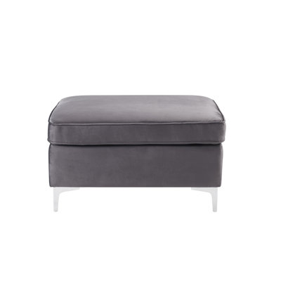 Pavlik 36" Wide Velvet Rectangle Standard Ottoman by Willa Arlo Interiors