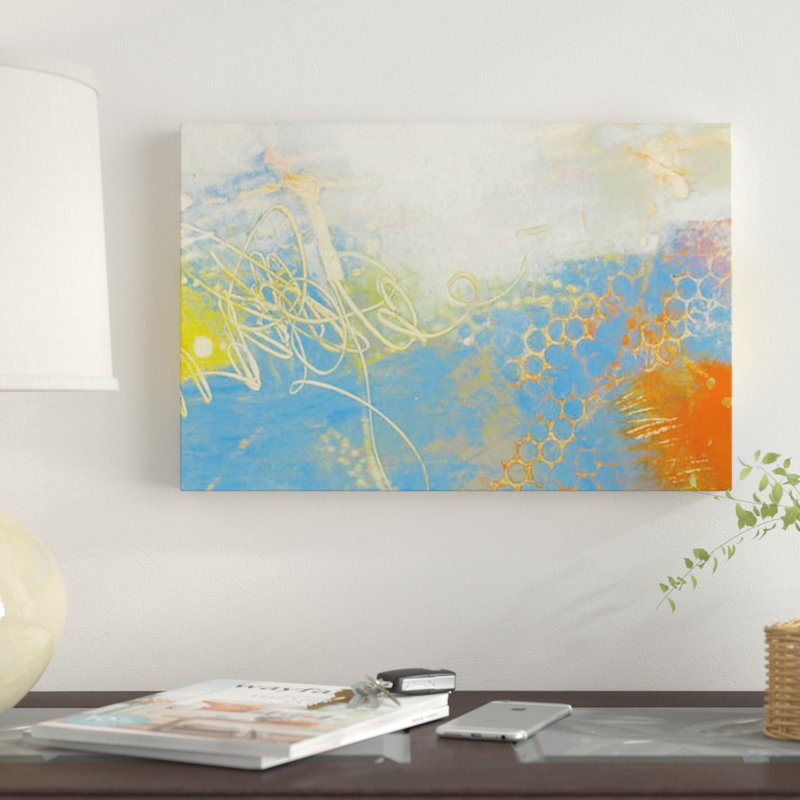 «Blue Lux II» par Sue Jachimiec, impression sur toile tendue, H 26 po x l 40 po x P 1,5 po, Pas de tapis, Toile tendue