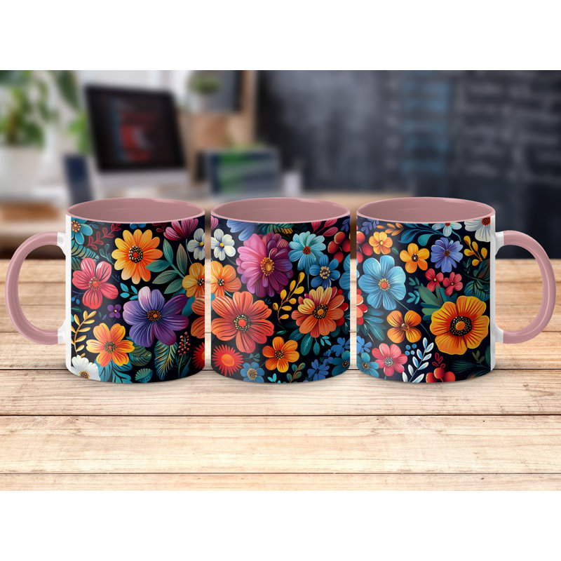Ceramic Coffee Mug, Pink