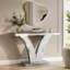 Console à miroir 39 po, table d'entrée moderne argent