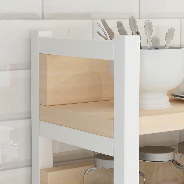 Tobias 5-Tier Kitchen Standing Storage Shelf Space Saver Mint Pantry Finish: Maple Sakuragi
