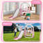 Ensemble de glissade et de balançoire pour enfants 4 en 1, glissade pour tout-petit avec panier de basket et balançoire-124668253