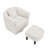 Chenille Swivel Accent Chair with Ottoman-1778469386