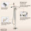 1 Handle Floor Clawfoot Tub Faucet with Diverter-55321989