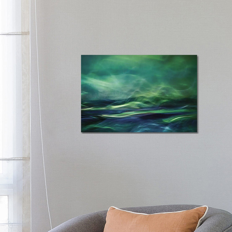 « northern lights », impression, H 18 po x l 26 po x P 1,5 po, Toile